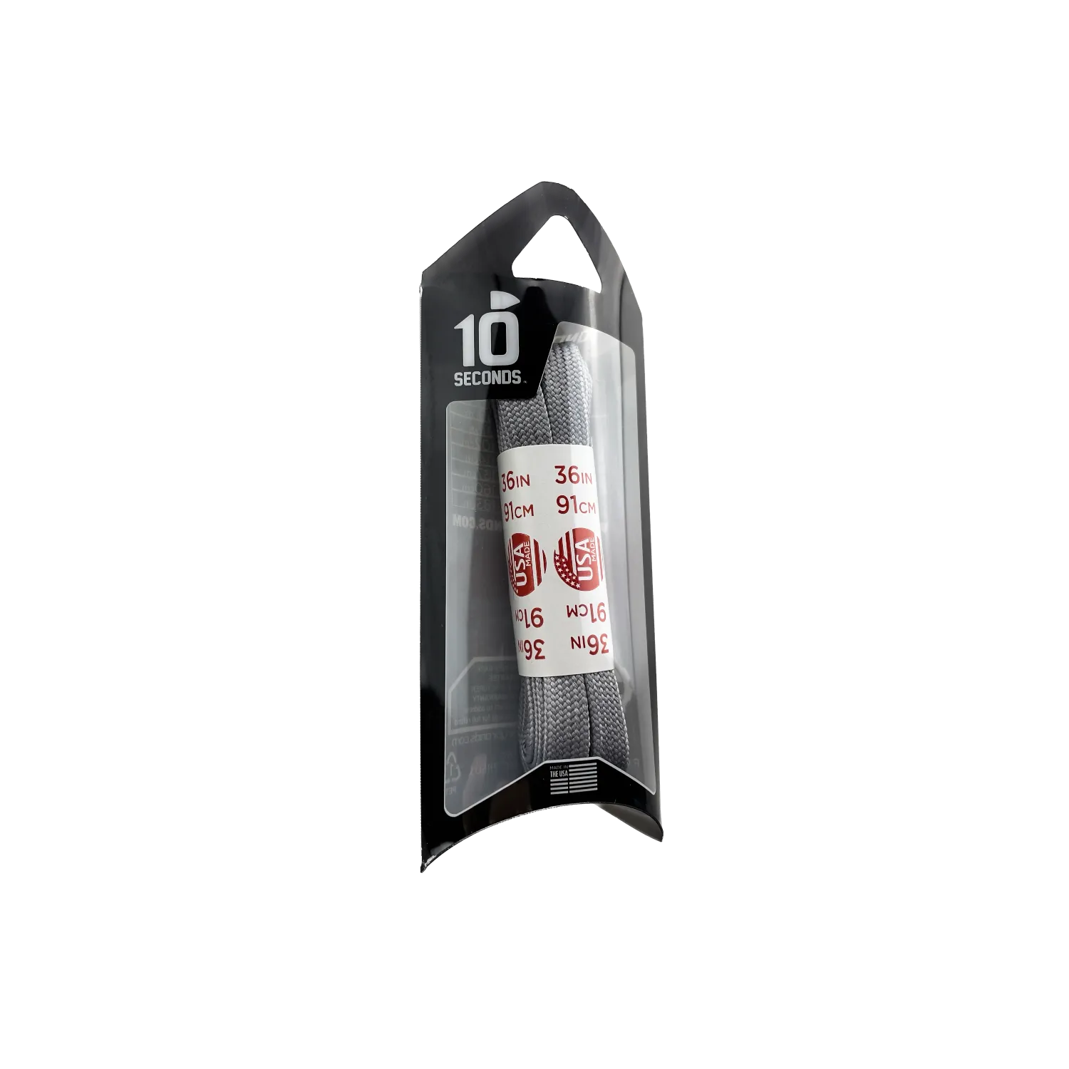 10 Seconds ® Athletic Fashion Flat Tubular Laces | Ultra Grey