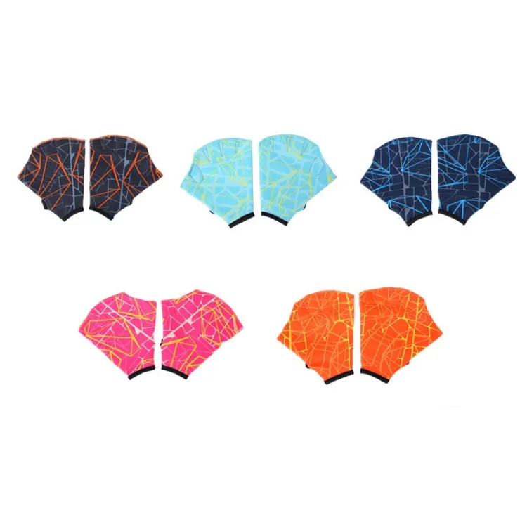 1Pair Unisex Frog Type Girdles Swimming Hand Fins, Size: M(Rose Red)