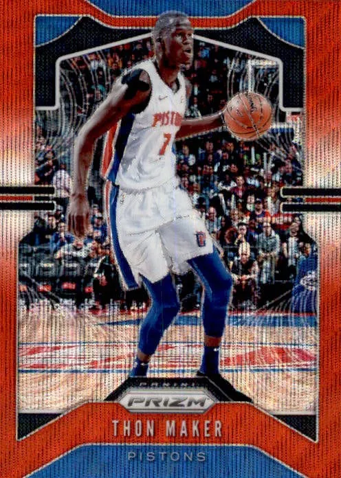 2019-20 Prizm Basketball Red Wave Refractor Thon Maker