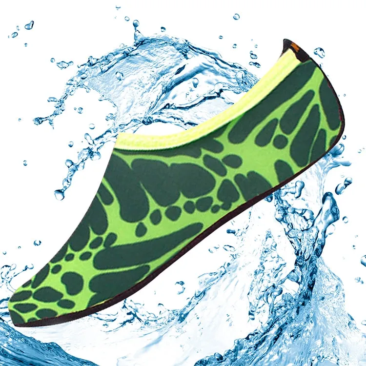 3mm Non-slip Rubber Embossing Texture Sole Figured Diving Shoes and Socks, One Pair, Size:XXXL (Green)