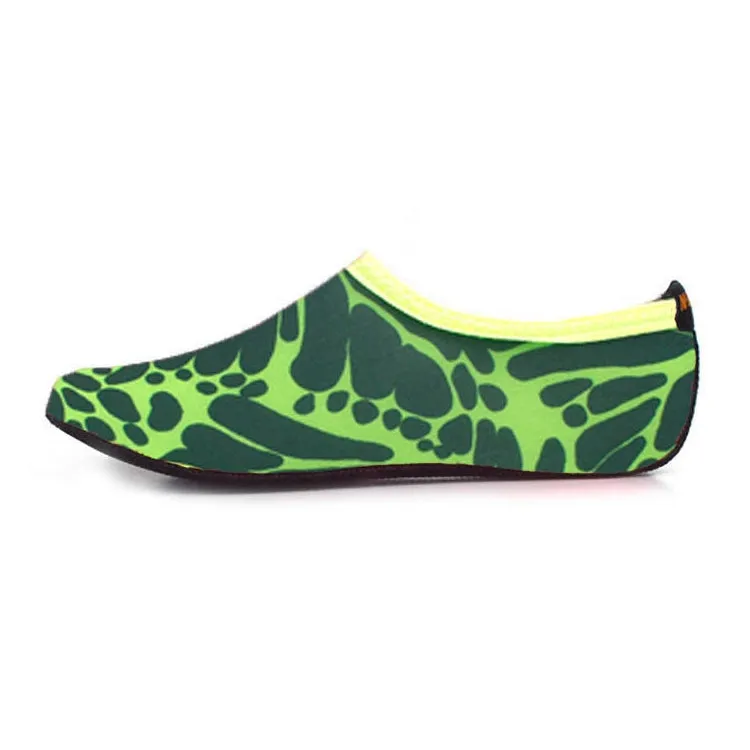 3mm Non-slip Rubber Embossing Texture Sole Figured Diving Shoes and Socks, One Pair, Size:XXXL (Green)