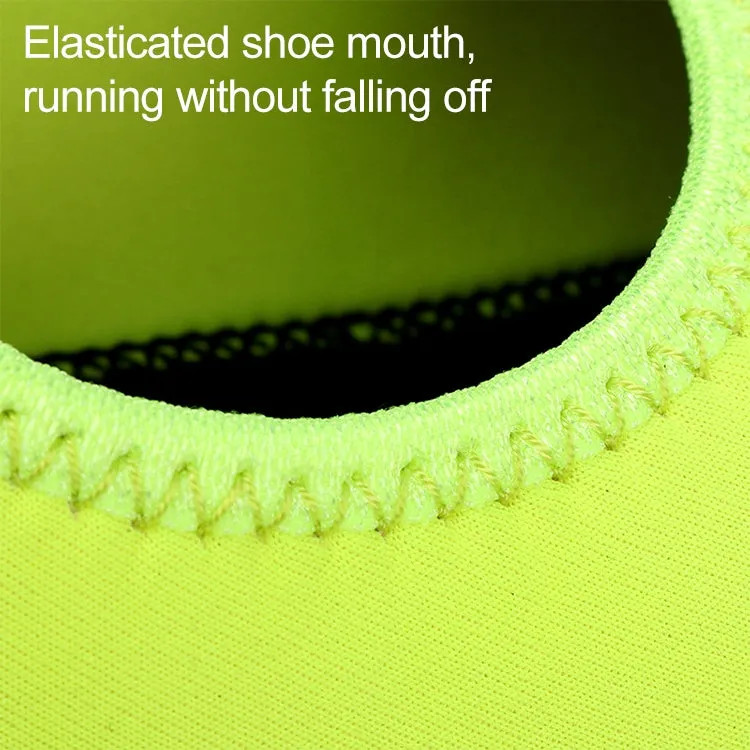 3mm Non-slip Rubber Embossing Texture Sole Solid Color Diving Shoes and Socks, One Pair, Size:XL (Navy Blue)