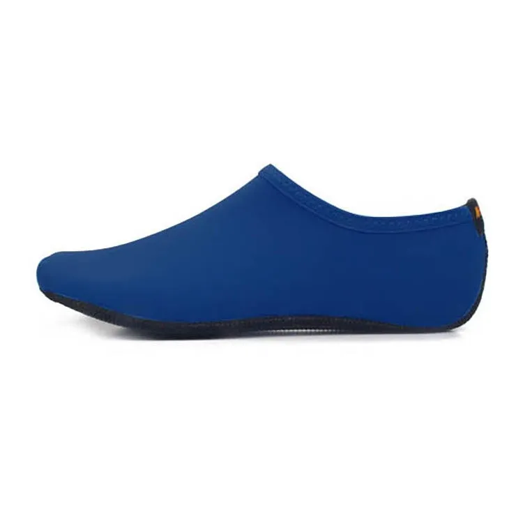3mm Non-slip Rubber Embossing Texture Sole Solid Color Diving Shoes and Socks, One Pair, Size:XL (Navy Blue)