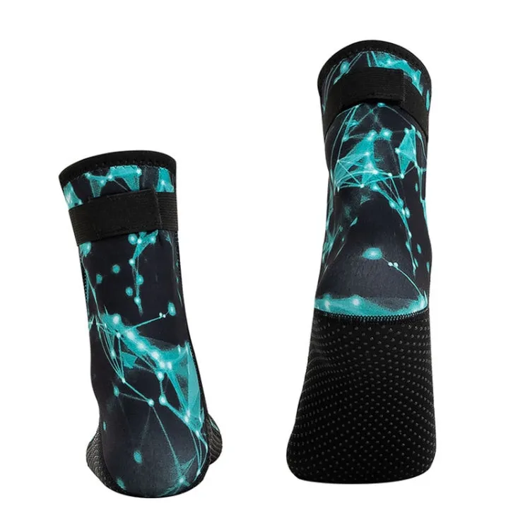 3mm Waterproof Long Beach Diving Socks Warm Non-slip Snorkeling Socks, Size: XL(Black)