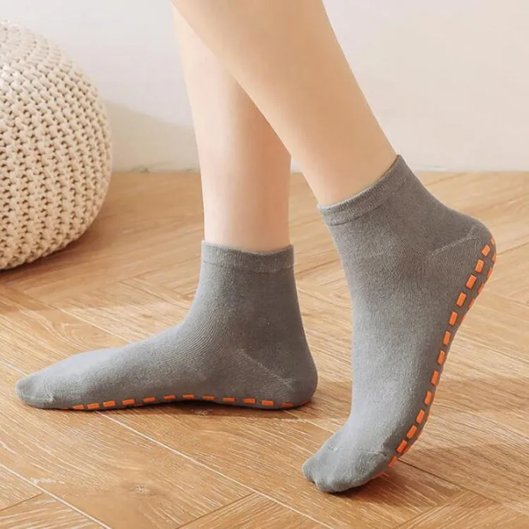4pairs Trampoline Socks Dotted Rubber Non-slip Floor Socks Yoga Socks, Size:  1-5 Years Old(Navy Blue)
