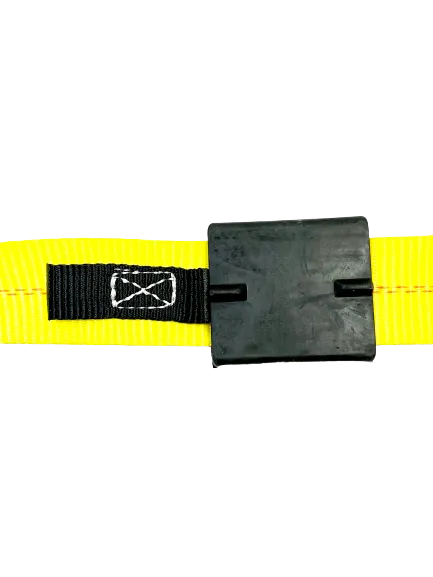 A-2X11RSJRCS-I - 2" x 11' Car Tie Down w/ 3 Swivel J Hooks, Rubber Cleats & Stoppers-GOOD