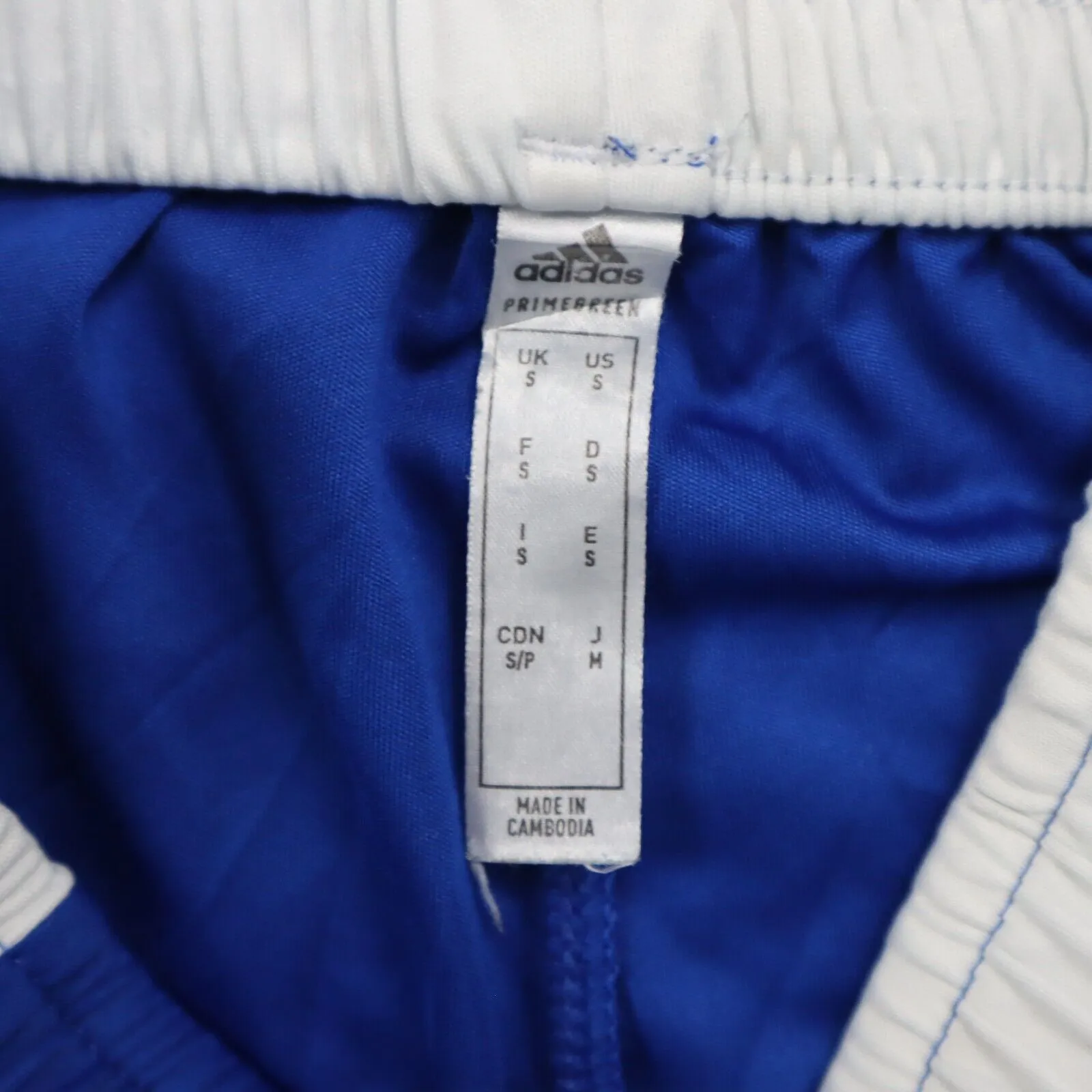 Adidas Boys Activewear Sports Basketball Shorts Elastic Waist Blue White Size S