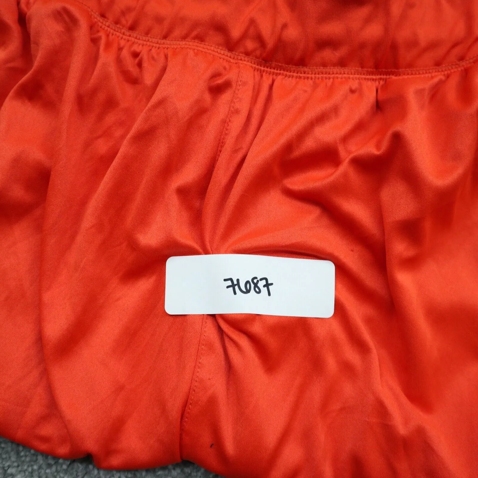 adidas Boys Athletic Shorts Orange Size Large 3 Stripe Elastic Basketball Logo