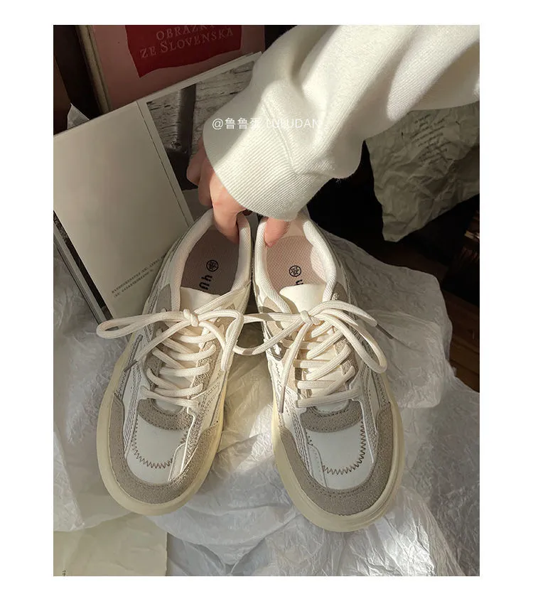 Advbridge Korean Spring New Sports Women's Sneakers Casual Platform Flat Daddy White Shoes Vulcanize Running Fashion Tennis Basket