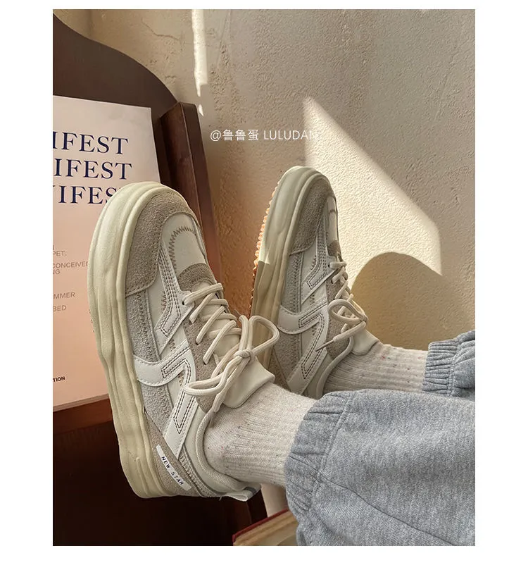 Advbridge Korean Spring New Sports Women's Sneakers Casual Platform Flat Daddy White Shoes Vulcanize Running Fashion Tennis Basket