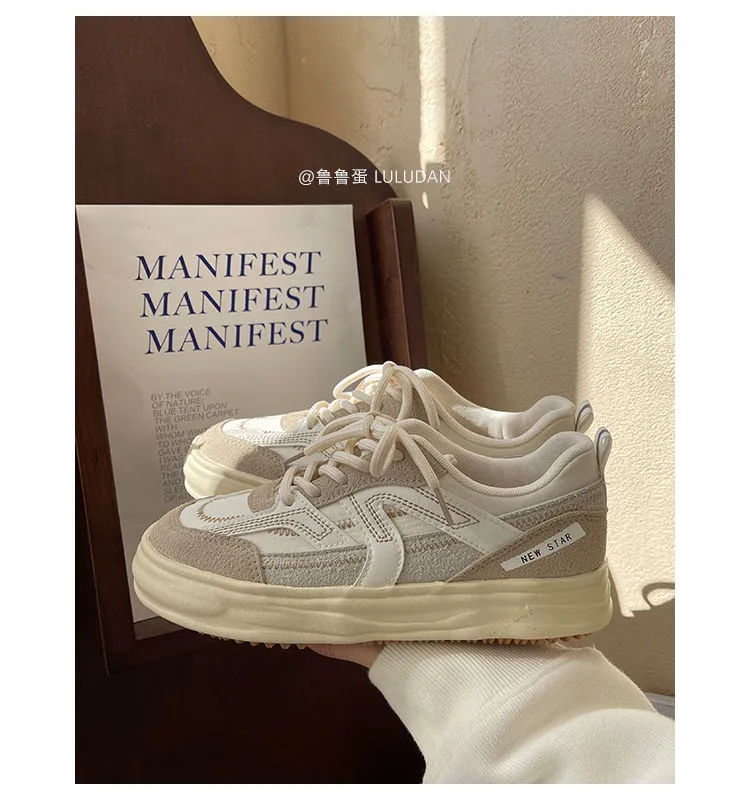 Advbridge Korean Spring New Sports Women's Sneakers Casual Platform Flat Daddy White Shoes Vulcanize Running Fashion Tennis Basket