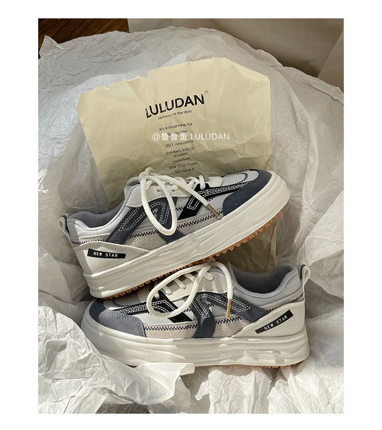 Advbridge Korean Spring New Sports Women's Sneakers Casual Platform Flat Daddy White Shoes Vulcanize Running Fashion Tennis Basket