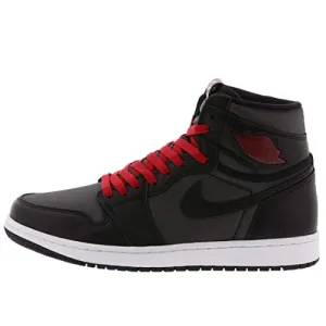 Air Jordan 1 Retro High OG Size 10.5 - Men 555088-060 Black Satin/Gym Red