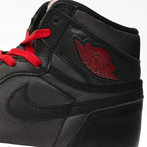Air Jordan 1 Retro High OG Size 10.5 - Men 555088-060 Black Satin/Gym Red