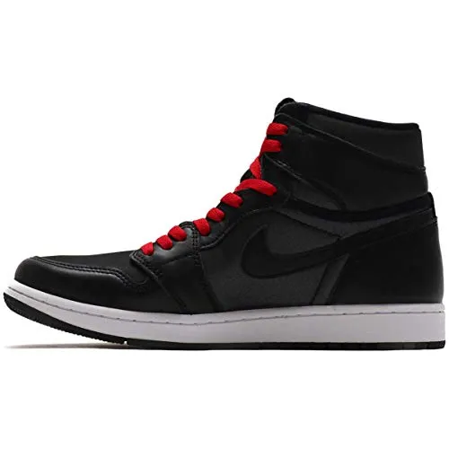 Air Jordan 1 Retro High OG Size 10.5 - Men 555088-060 Black Satin/Gym Red