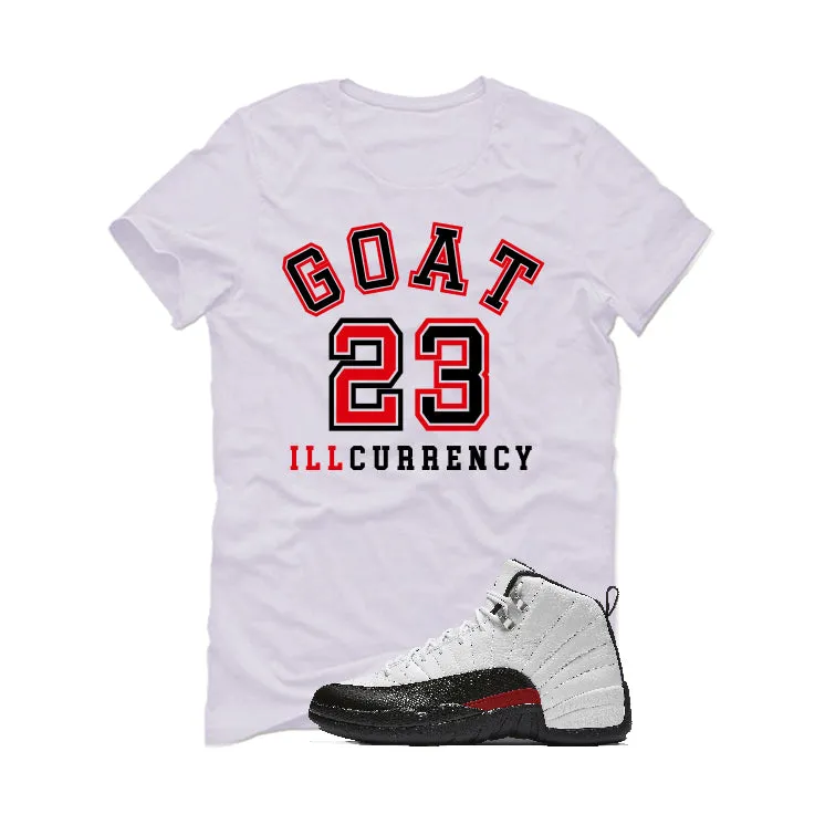 Air Jordan 12 “Red Taxi” | illcurrency White T-Shirt (GOAT 23)