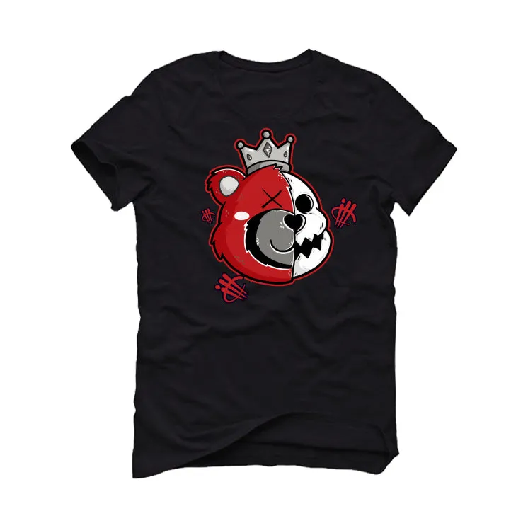AIR JORDAN 4 “BRED REIMAGINED” 2024 | ILLCURRENCY Black T-Shirt (HALF KING BEAR)
