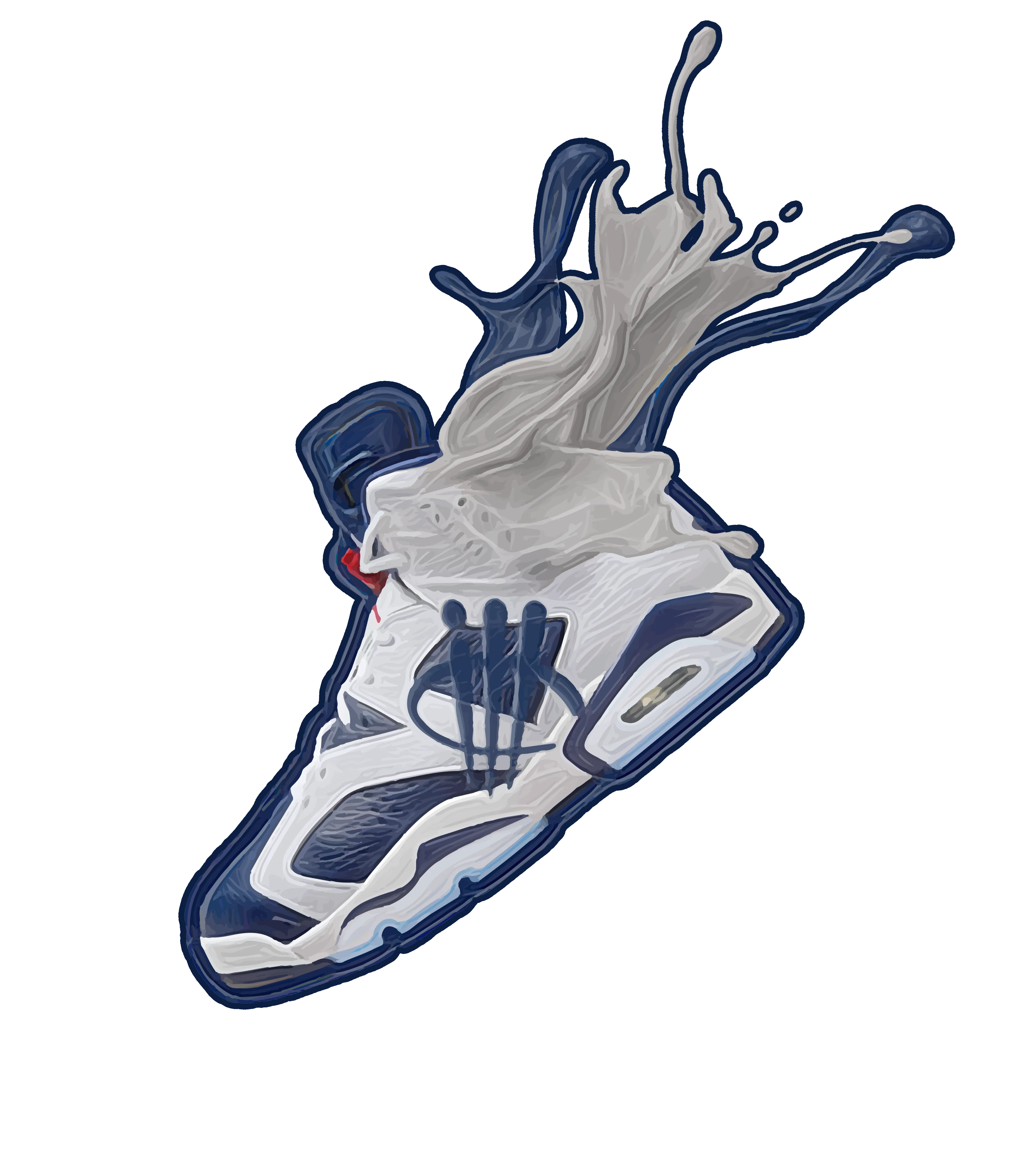 Air Jordan 6 Olympic White T-Shirt (SPLASH 6)| illcurrency