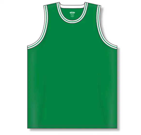 Athletic Knit (AK) B1710A-210 Adult Boston Celtics Kelly Green Pro Basketball Jersey