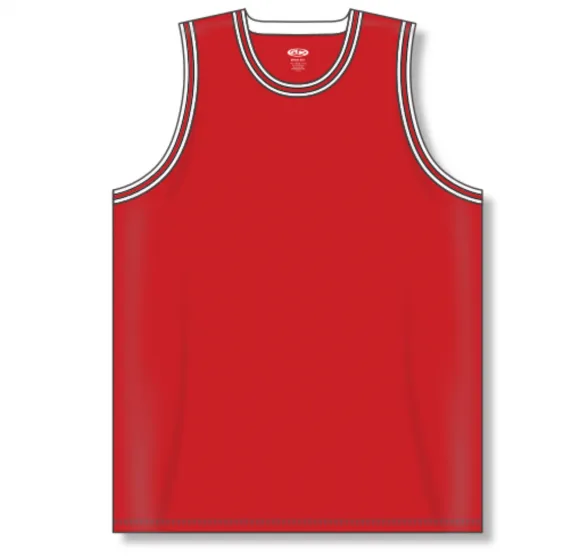 Athletic Knit (AK) B1710A-414 Adult Chicago Bulls Red Pro Basketball Jersey