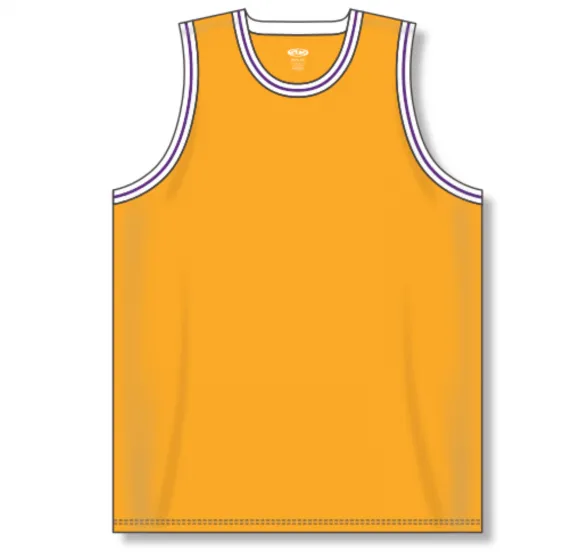 Athletic Knit (AK) B1710Y-435 Youth LA Lakers Gold Pro Basketball Jersey