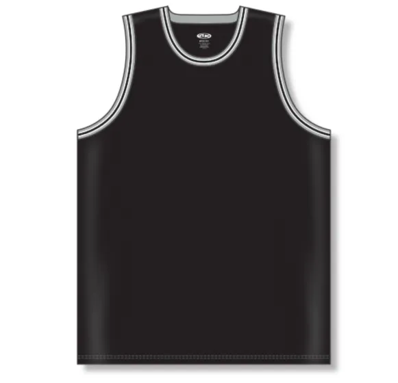 Athletic Knit (AK) B1710Y-918 Youth San Antonio Spurs Black Pro Basketball Jersey