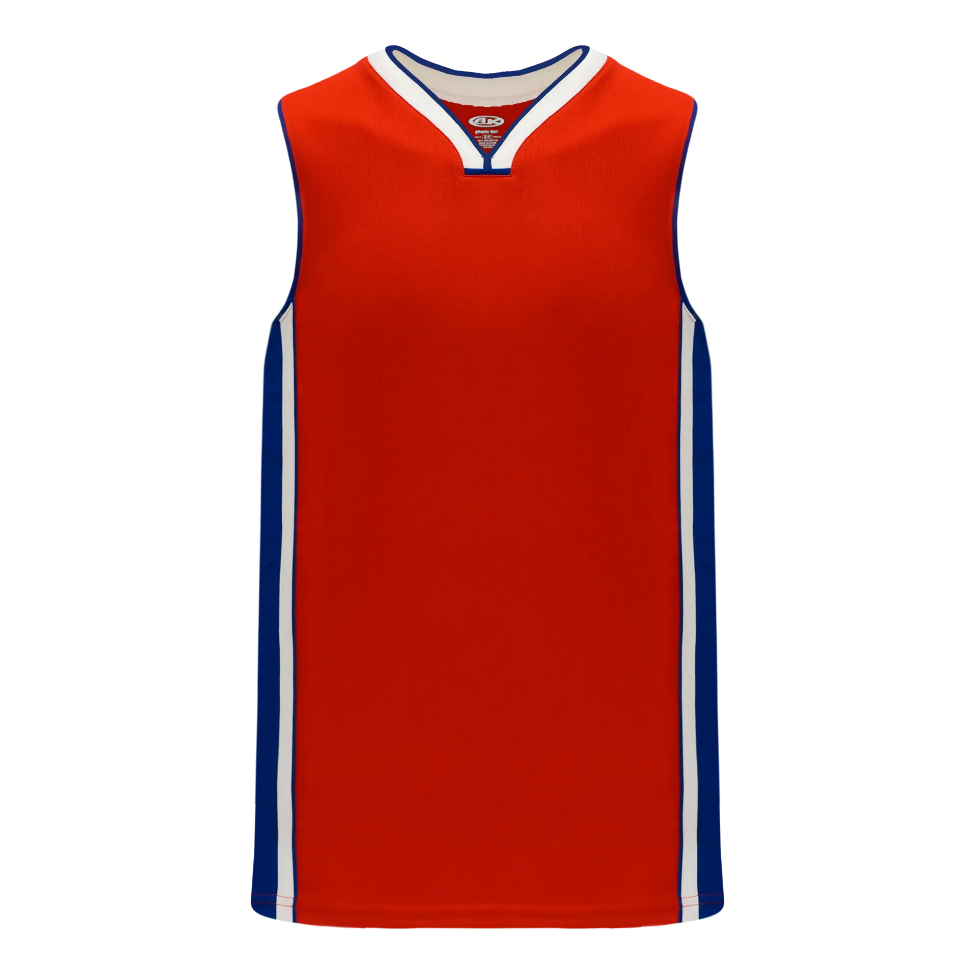 Athletic Knit (AK) B1715A-344 Adult Detroit Pistons Red Pro Basketball Jersey