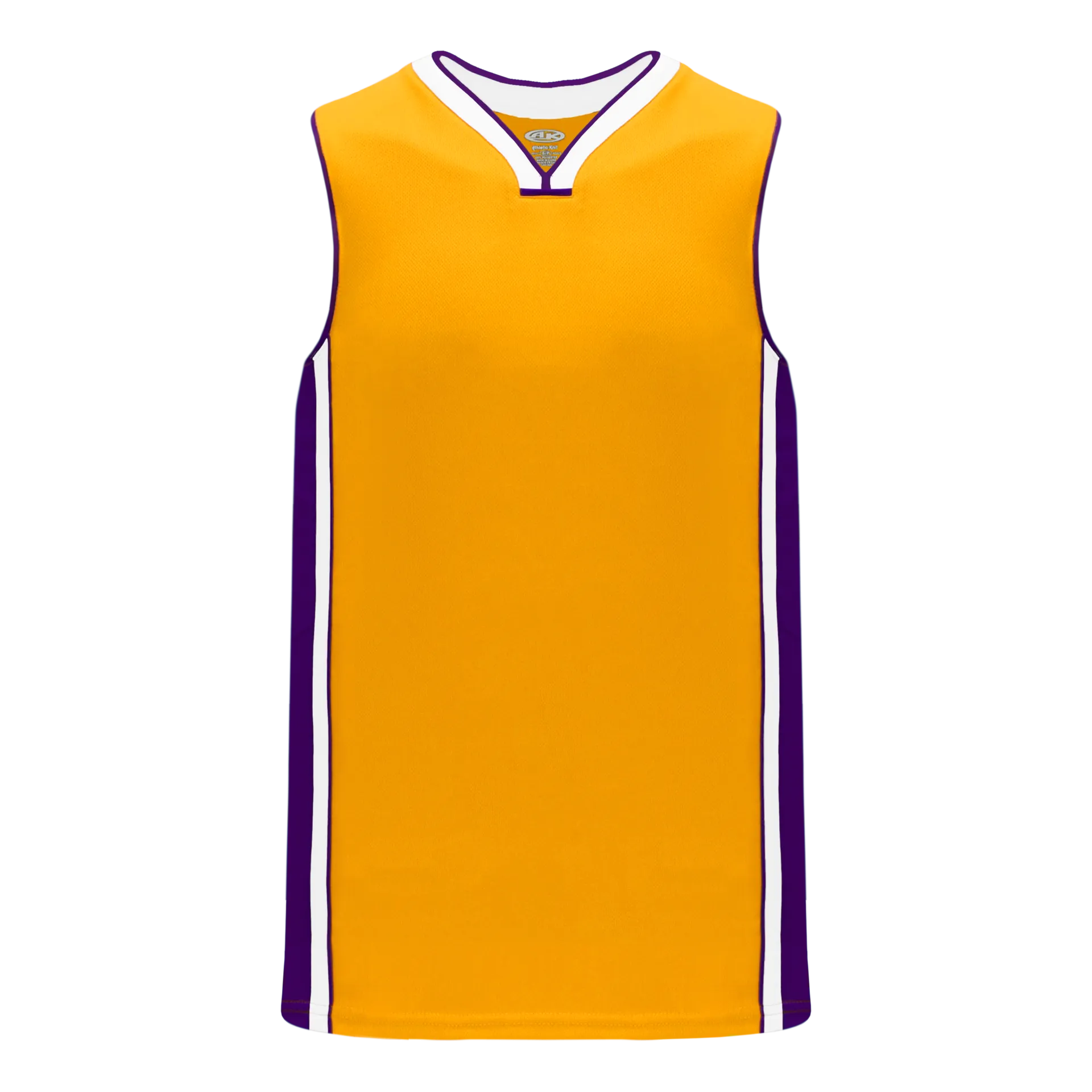 Athletic Knit (AK) B1715A-435 Adult LA Lakers Gold Pro Basketball Jersey