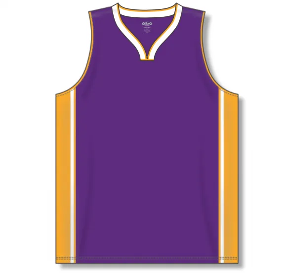 Athletic Knit (AK) B1715A-441 Adult LA Lakers Purple Pro Basketball Jersey
