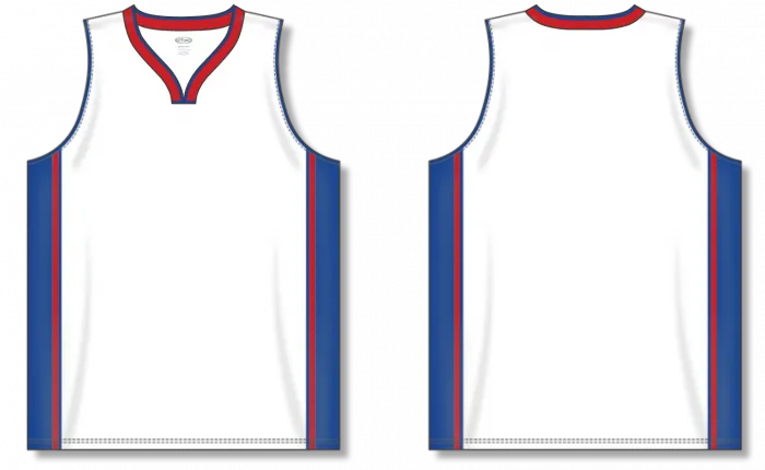 Athletic Knit (AK) B1715Y-335 Youth Detroit Pistons White Pro Basketball Jersey