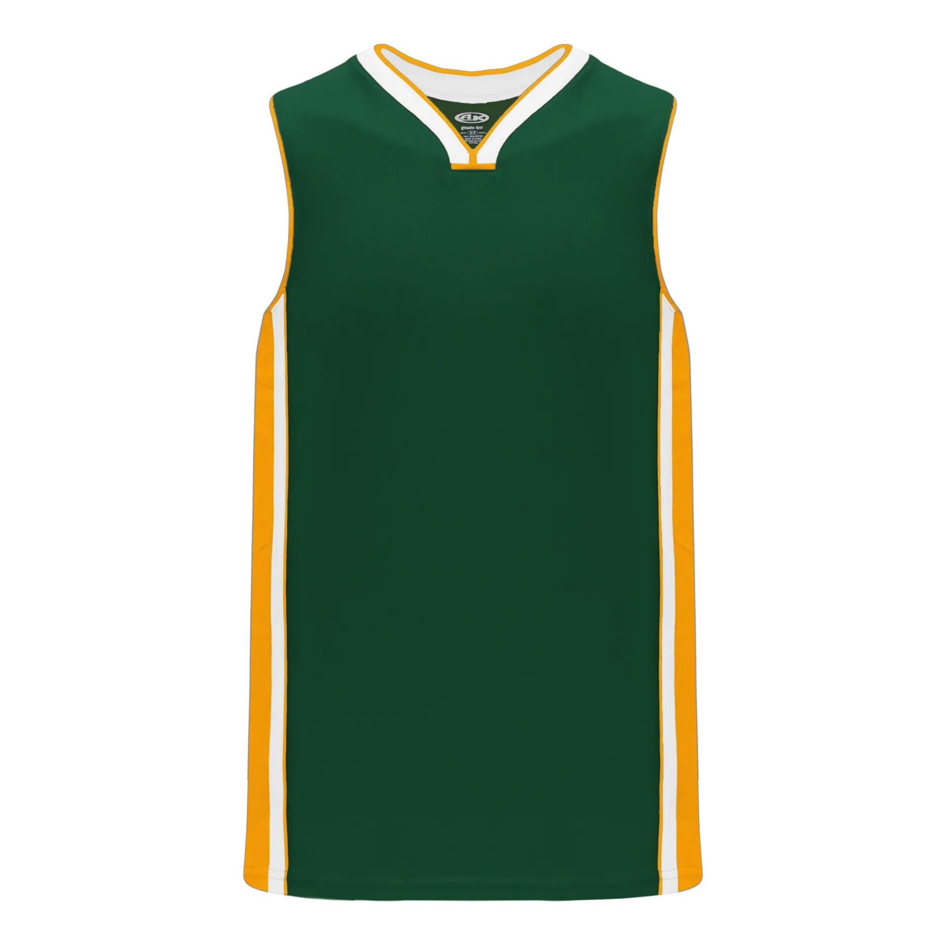 Athletic Knit (AK) B1715Y-439 Youth Dark Green/Gold/White Pro Basketball Jersey