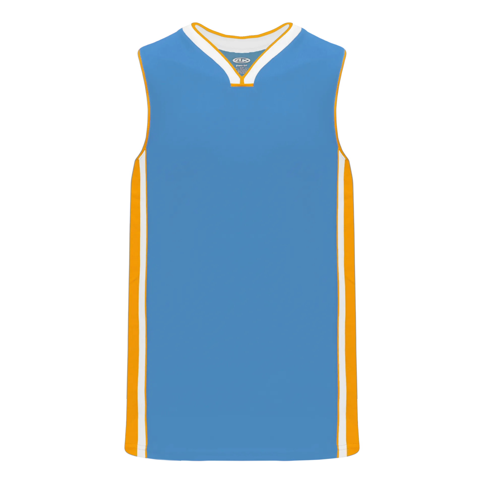 Athletic Knit (AK) B1715Y-473 Youth Sky Blue/Gold/White Pro Basketball Jersey