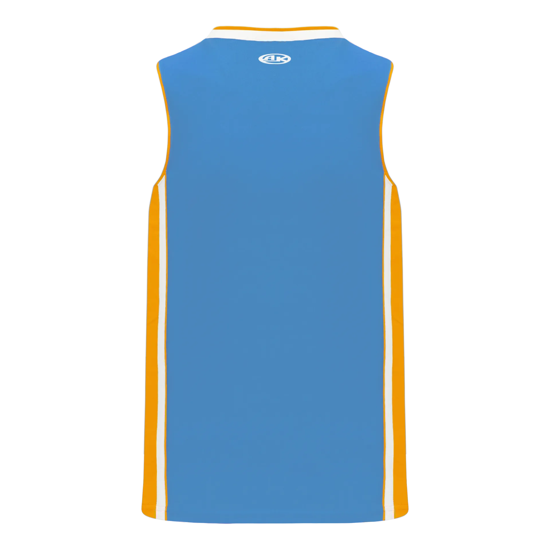 Athletic Knit (AK) B1715Y-473 Youth Sky Blue/Gold/White Pro Basketball Jersey