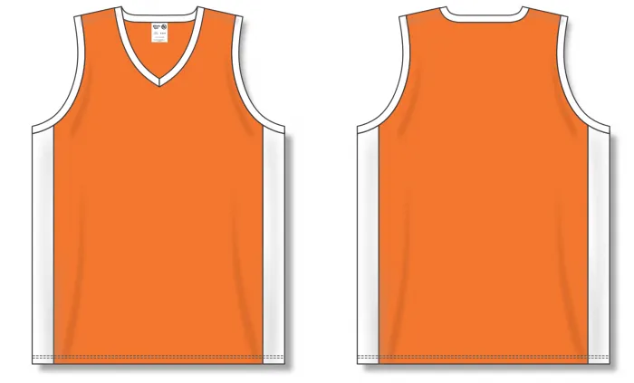 Athletic Knit (AK) B2115L-238 Ladies Orange/White Pro Basketball Jersey