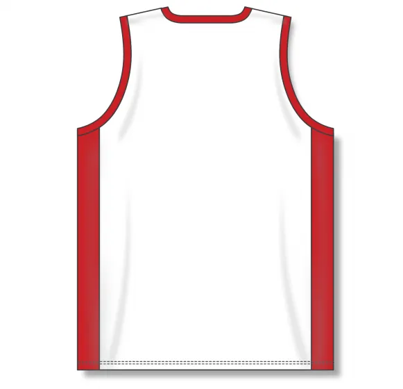 Athletic Knit (AK) B2115Y-209 Youth White/Red Pro Basketball Jersey
