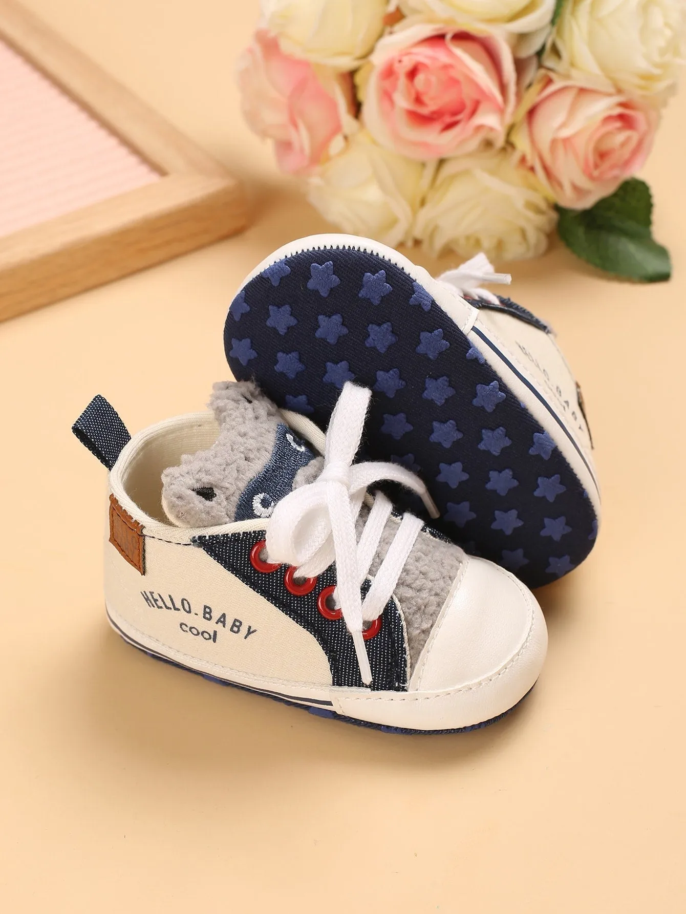 Baby Boy Color Block Lace-up Front Sneakers- FD