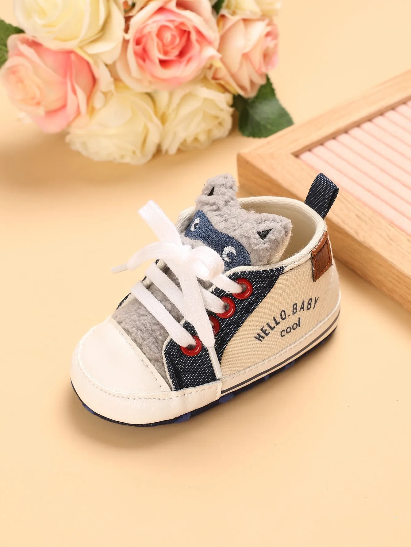 Baby Boy Color Block Lace-up Front Sneakers- FD