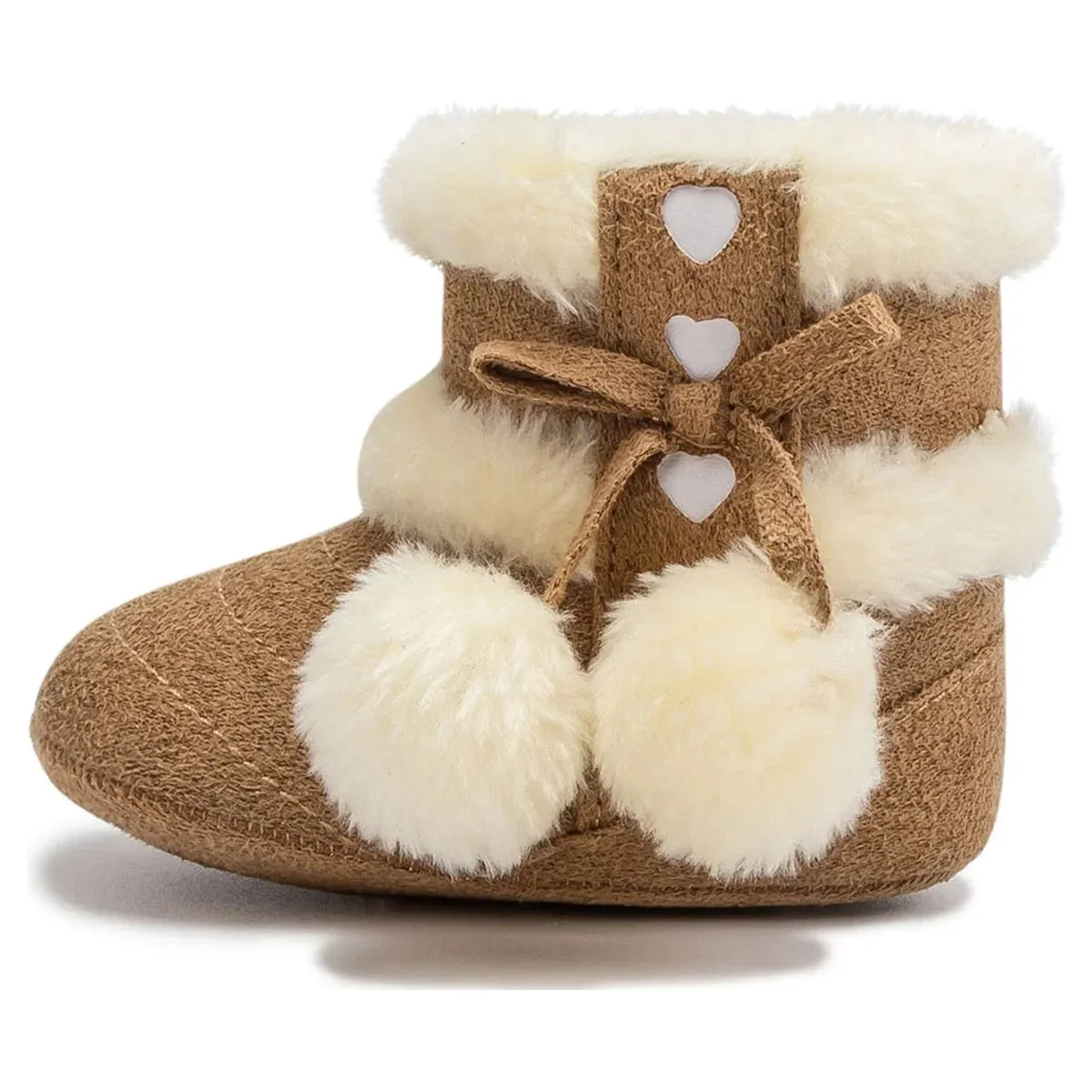 Baby Girls Boys Snow Warm Boots Infant Winter Booties Newborn Slip on Shoes for 3-18 Months