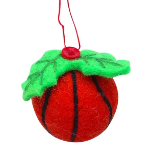 Basketball Felt Ornament Global Groove (H)