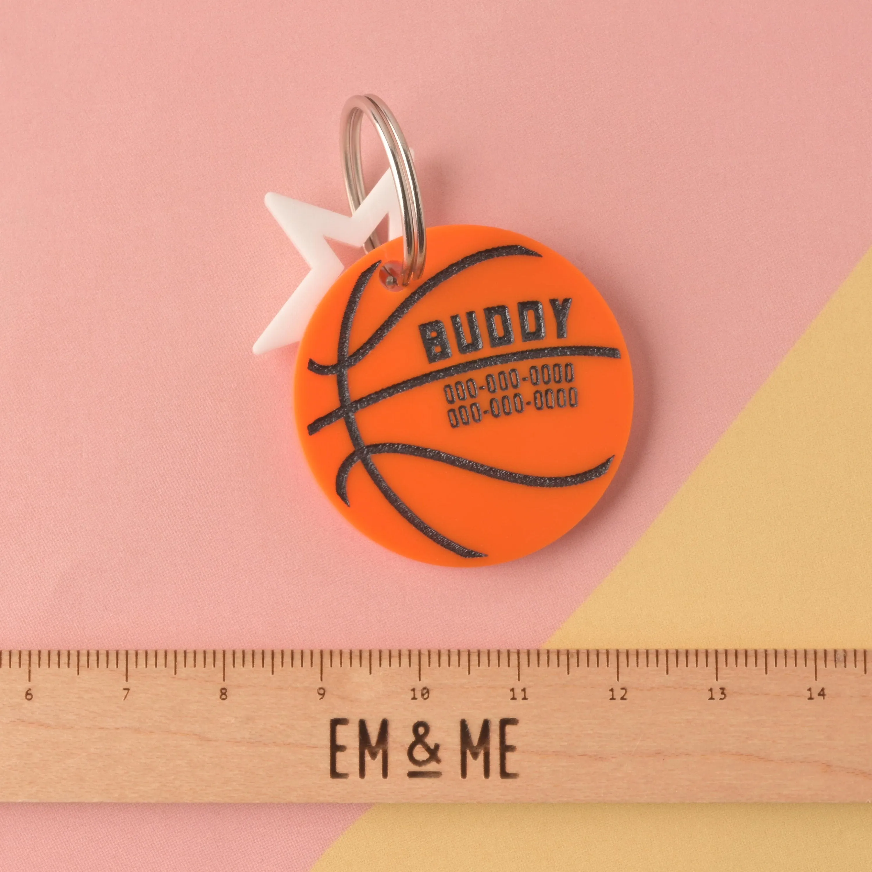 Basketball Personalized Pet tag