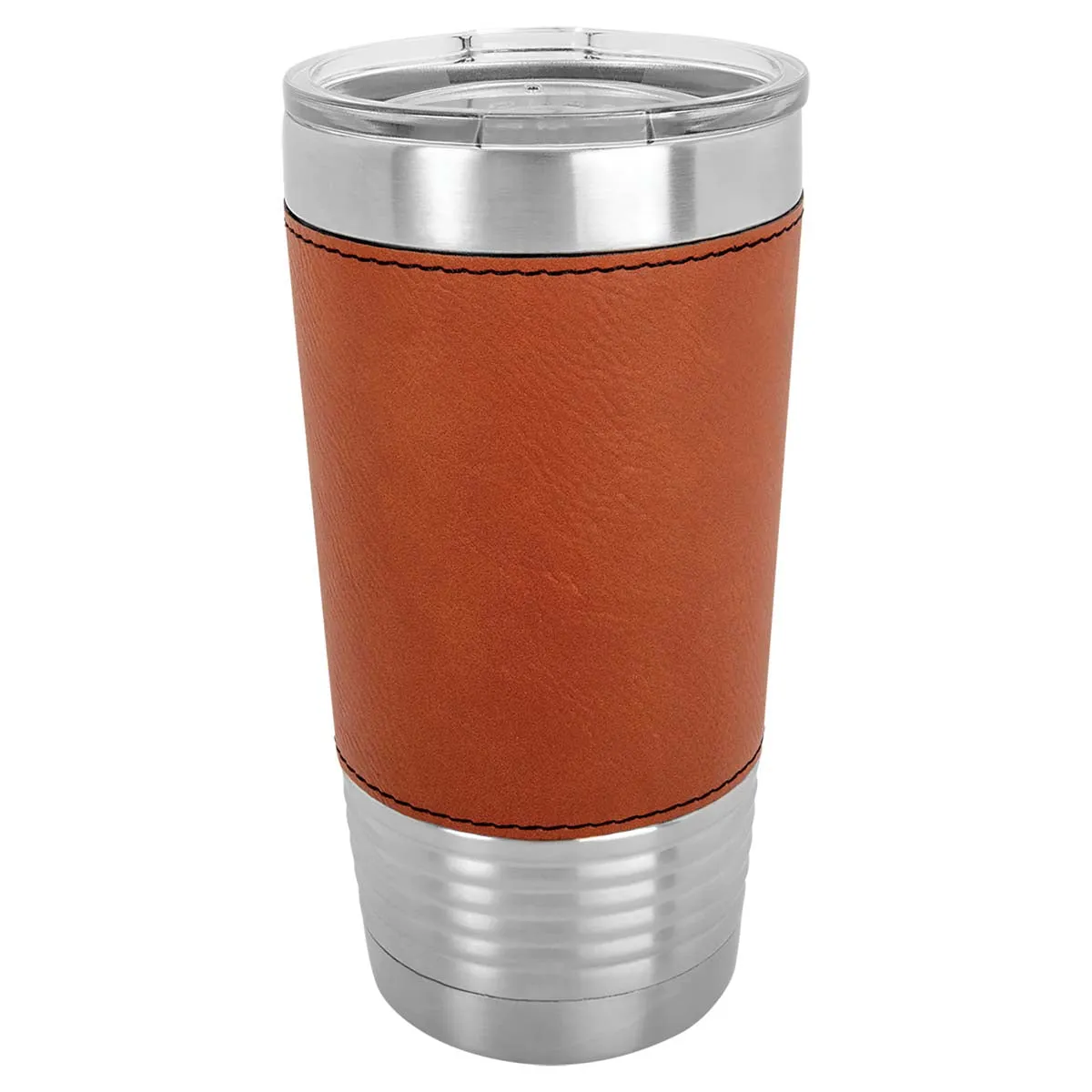 Case of 24 Blank 20 oz Faux Leather Tumbler, Insulated Stainless Steel   Lid