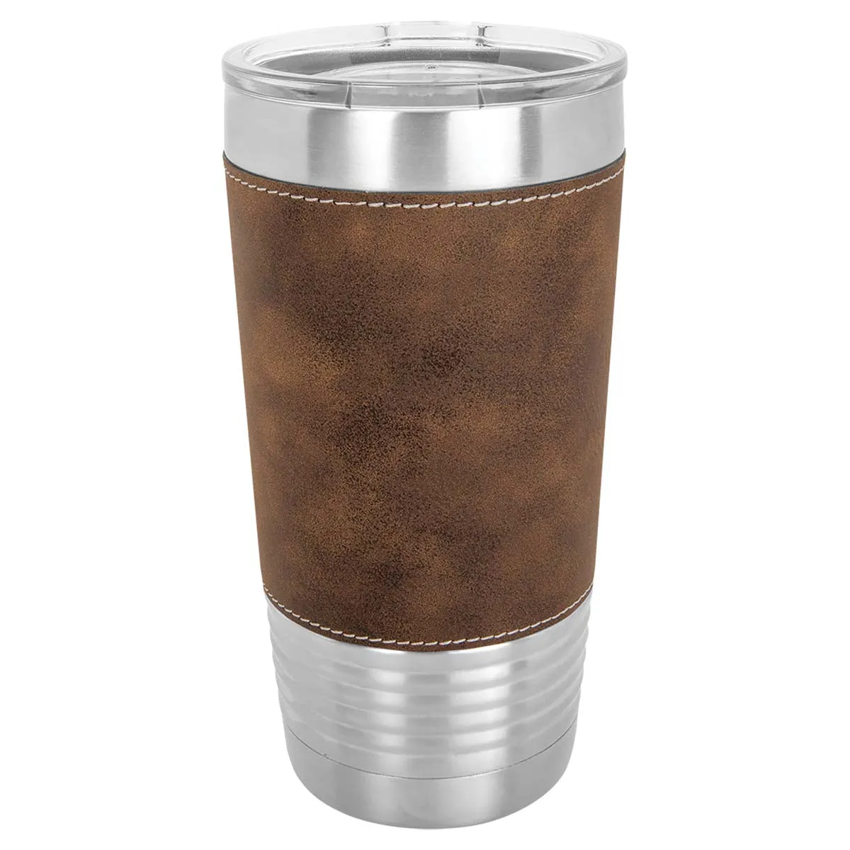 Case of 24 Blank 20 oz Faux Leather Tumbler, Insulated Stainless Steel   Lid