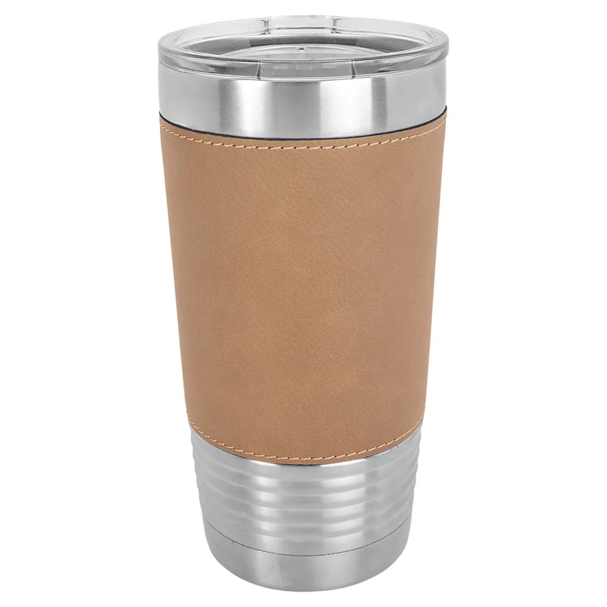 Case of 24 Blank 20 oz Faux Leather Tumbler, Insulated Stainless Steel   Lid