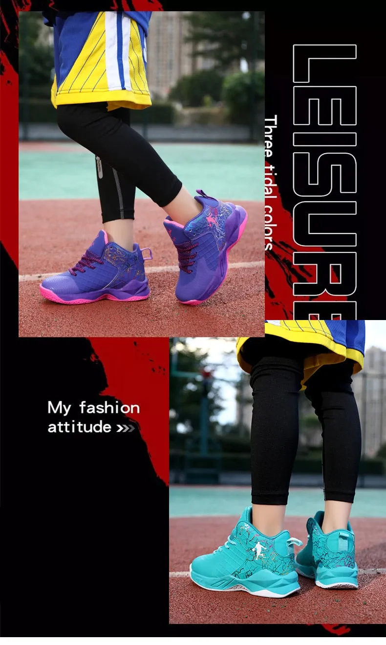 Children's Basketball Shoes Boys Girls Non-slip Kids Sport shoes Outdoor Sneakers Boy Trainers