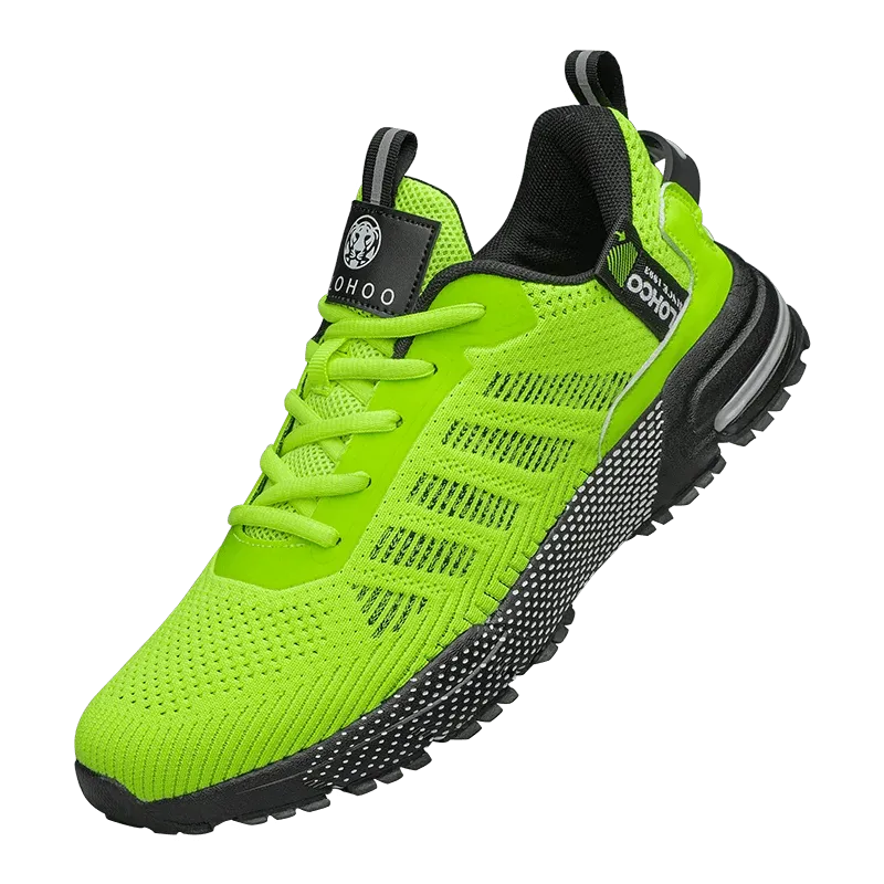 CLOHOO Men's Trendy Knitted Breathable Lightweight Comfy Sneakers For Running Jogging Wear-resistant Non-Slip Casual Sport Shoes