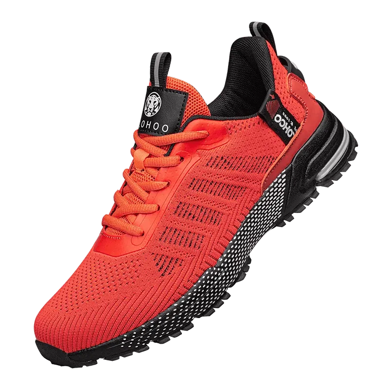 CLOHOO Men's Trendy Knitted Breathable Lightweight Comfy Sneakers For Running Jogging Wear-resistant Non-Slip Casual Sport Shoes