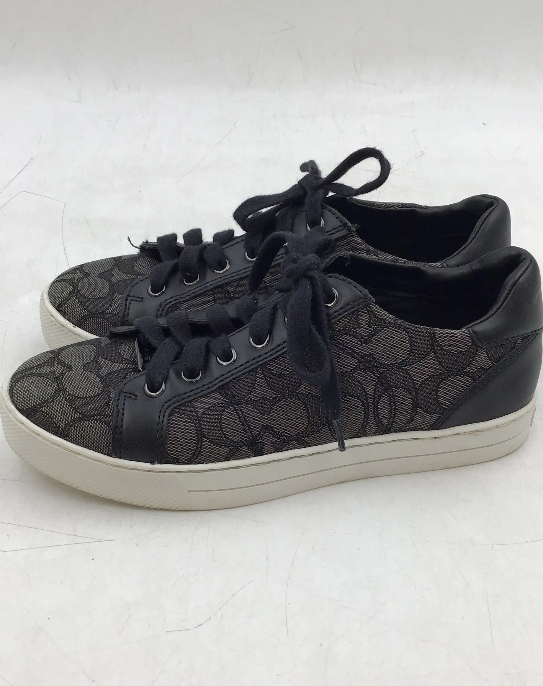 Coach Women's Paddy A01922 Gray Signature Print Athletic Shoes - Size 8.5 B