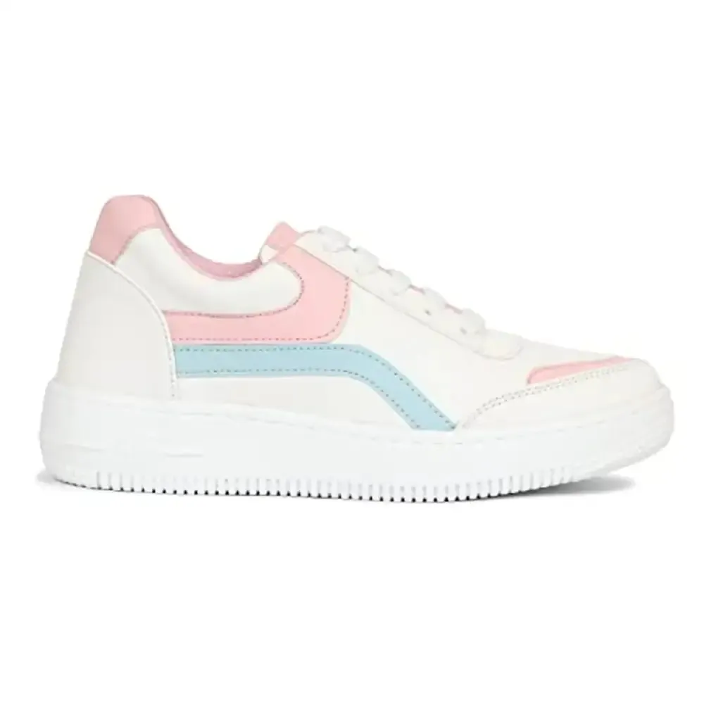Dance Sneakers for Women | Lace-up Lightweight and Stylish Women Shoes |Jogging, Walking, Gym, Office and Party ROMDS1314 (Pink, Numeric_3)
