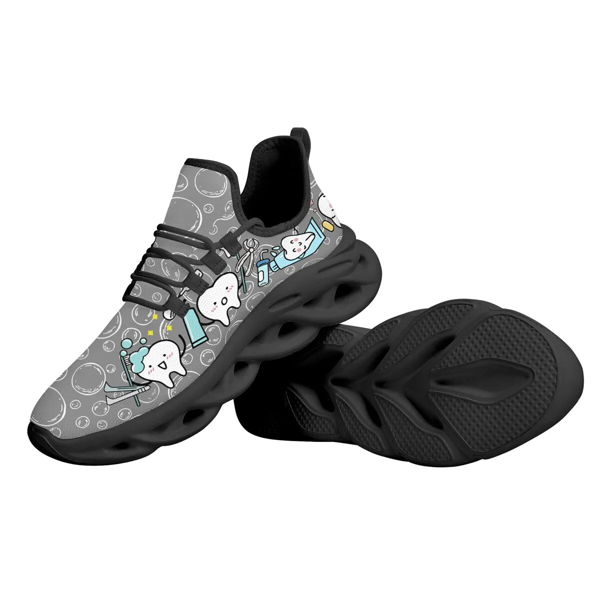 Dentist Dental Lace-Up Vulcanized Shoes Hospital Dental Equipment Printing Fashion Sneakers Lightweight Jogging Shoes