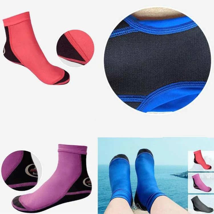 DIVE & SAIL 1.5mm Neoprene   Nylon Snorkeling Socks Diving Socks Anti-slip Anti-scratch Beach Socks, Size:S (33-35)(Men Gray)